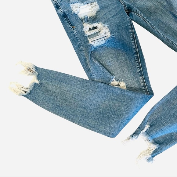 Express Stretch Distressed Ankle Jeans Size 2 - Picture 7 of 11